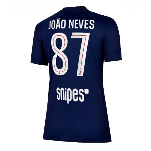Lacne Ženy Futbalové dres Paris Saint-Germain Joao Neves #87 2025-26 Krátky Rukáv - Domáci Lacne Ženy Futbalové dres Paris Saint-Germain Joao Neves #87 2025-26 Krátky Rukáv - Domáci